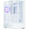 ZALMAN Case per PC, ZALMAN P40 Prism Plus, Midi-Tower, ATX, bianco, 4 ventole A-RGB, Panorama, 3x vetro temperato