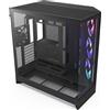 NZXT Case Mid Tower NZXT H9 Flow RGB, doppia camera, ventole RGB incluse, nero