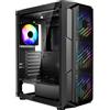 StarTech Case per PC gaming - Midi tower - Pannello laterale in vetro temperato - Elevato flusso d'aria - Filtro antipolvere - 4 ventole ARGB da 120 mm - GPU fino a 320 mm - Compatibile con ATX/Micro-ATX/Mini-ITX