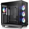 Thermaltake Case PC Thermaltake View 380 XL TG ARGB, Mid Tower, ATX, 4x120mm A-RGB, Nero, Vetro temperato