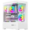 darkflash Case per PC Darkflash C365 Midi Tower bianca con 5 ventole