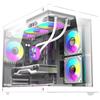 darkflash Case per PC Darkflash B275 PRO, colore bianco, con 6 ventole e pannello laterale in vetro