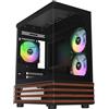 THERMALTAKE View 170 WS ARGB: Case per PC, senza alimentatore, formato mini-tower, Micro-ATX, colore nero