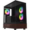 Thermaltake Case per PC Mid-Tower Thermaltake View 270 Plus WS ARGB, compatibile con schede madri E-ATX/ATX/Micro ATX/Mini-ITX, dotato di 3 ventole da 120mm con illuminazione ARGB, 2 pannelli laterali in vetro temperato, colore nero