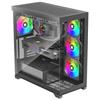 Xilence Case per PC, XILENCE XG171 Gleam, torre media, nero e bianco, ARGB, pannello frontale a rete