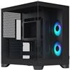 Fractal Design Case per PC FRACTAL DESIGN Pop 2 Vision Black RGB, con pannello laterale in vetro temperato, compatibile ATX, supporta schede grafiche fino a 412 mm