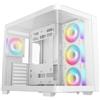 DeepCool Case per PC Deepcool CG530U 4F, formato Mid-Tower, compatibile con schede madri Micro-ATX, dotato di 4 ventole ARGB, colore bianco