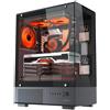 StarTech Dual-Way King - Case per PC da gaming E-ATX/ATX full tower - Doppia camera - Vetro temperato - GPU da 320 mm - Radiatore da 280 mm - RGB - Nero