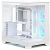 Fractal Design Case per PC da gaming Fractal Design Pop 2 Vision White RGB, con pannello frontale in vetro temperato, design a doppia camera, 4 ventole RGB posteriori e compatibilità con schede madri ATX, E-ATX, mATX e ITX