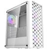darkflash Case per PC Mid-Tower Darkflash DK351, compatibile con schede madri ATX/Micro ATX/Mini-ITX, dotato di 4 ventole A-RGB da 120mm, pannello frontale a rete e colore bianco