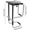 StarTech Supporto per case per PC a torre - Regolabile in altezza - Montaggio sotto la scrivania - Guide scorrevoli estraibili - Adatto per case per PC da 25 a 51 cm - Acciaio legato - Nero/Argento