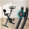 Selius Cyclette pieghevole - Nera - Resistenza a 8 livelli - Attrezzo per il cardiofitness - Apparecchio compatto per l'allenamento a casa
