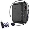 Selius Amplificatore vocale - Amplificatore portatile da 18W con microfono cablato e Bluetooth, colore nero