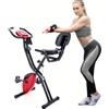 Selius Cyclette pieghevole - Resistenza magnetica - Bicicletta fitness compatta - Rossa - Salvaspazio