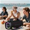 Selius Altoparlante wireless - Altoparlante Bluetooth - Altoparlante portatile - Cassa acustica - Altoparlante - Nero - Lunga durata della batteria (24000 mAh) - Resistente all'acqua (IPX5) con illuminazione RGB