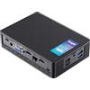 Selius Mini PC - Windows 11 Pro - 16 GB di RAM - 512 GB di SSD - Design senza ventola - Supporto per 4K e tre monitor
