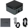 Selius Mini PC - Processore Intel serie N - 12 GB di RAM - SSD da 512 GB - Supporto 4K - Computer desktop silenzioso per l'ufficio