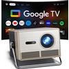 Selius Proiettore portatile con risoluzione Full HD e 1000 lumen ANSI - LED - Ideale per creare un home cinema