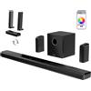 Selius Soundbar surround a 9.1 canali - 470 watt - 105 cm - Materiale: ABS - Adatta per televisori e sistemi home cinema