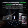 Selius Auricolare interfono - Comunicatore Bluetooth wireless - Impermeabile - Cancellazione del rumore - Per caschi