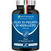 Laboratoires Nutrimea Olio di Fegato di Merluzzo 600 mg | 100% del fabbisogno di vitamine A e D | Immunità | Salute della pelle | Capitale osseo | Qualità premium | 60 capsule