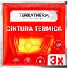 TerraTherm Cintura Termica 12 Ore Piacevole Calore, Taglia S-XL | 3 Pezzi - Cerotto termico, rilassante calore profondo, effetto benefico, Attivata Aria, autoriscaldante, calore benefico