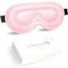 Townssilk Maschera per dormire in seta al 100%, cinturino regolabile, comoda e super morbida, completa luce blackout, notte blindfold, leggera senza pressione