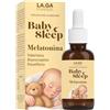 LA.GA Melatonina Bambini Gocce Calmanti per Dormire. Valeriana e Passiflora 30ml | Favorisce Addormentamento e Rilassamento. Per Risvegli Notturni, Pisolino e Jet Lag. Con Biancospino. Junior, Made in Italy