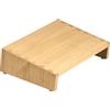 KIRIGEN Sgabello da tavolo in legno regolabile in altezza Supporto poggiapiedi ergonomico portatile per una migliore postura colore naturale