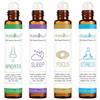 HERBROMAS Set di roll on con oli essenziali di aromaterapia HERBROMAS, miscele naturali già diluite per l'uso sulla pelle, regalo rilassante per donne e uomini, confezione da 4 x10ml.