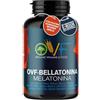 OVF Melatonina per Dormire Bene Senza Risvegli 180 Capsule 6 Mesi di Scorta con Zinco, Selenio, Adenosina e Glicina Integratori Sonno con Melatonina Forte Pura Naturale Made in Italy