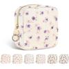 Playexen Porta Assorbenti da Borsa Sacchetti di Tela per Porta-assorbenti per Mestruale Borsetta Ragazza Pochette Piccola Porta Trucchi da Viaggio Borsa Porta Assorbenti Tampons Ragazza Regalo(rose-viola)