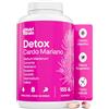 NUTRIBRAIN Complesso di Cardo Mariano 1000mg, 155 capsule, 3X Concentrato con Curcuma | 80% Silimarina, Carciofo e Dente di Leone, Alto Dosaggio, 5 Mesi, Favorisce Digestione Completa, Curcuma 95%, NutriBrain