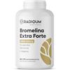 RADIQUM Bromelina Extra Forte Drenante 5000 GDU/g | Integratore Bromelina Forte Drenante | 180 Compresse Gastroprotette | Gambo d'Ananas | Vegan | Made in Italy