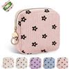 Playexen Porta Assorbenti da Borsa Contenitori per PortaAssorbenti Igienici per Mestruazioni con Cerniera Sacchetti Porta Tampons Pochette Piccola Trousse Portatile Regalo per Ragazza Donna(Rosa-Fiore)
