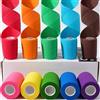 HONYAO Benda Elastica Autoadesiva 10 Rotoli, 7,5cm x 4,5m Garza Autoadesiva per Cani Gatto, Benda Coesiva per Sport Primo Soccorso Mani Piedi Ginocchia Braccia, 10 Colori