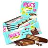 N!CK'S Barrette di wafer proteico Cioccolato | 25% di proteine | 198 calorie | Barretta proteica a basso contenuto di carboidrati senza zuccheri aggiunti e glutine (9 barrette proteiche x 40g)