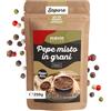 Monte Nativo Pepe misto Monte Nativo (250g) - Pepe in Grani Misto interi | Miscela di pepe nero in grani, bianco, rosa e verde - Pepe in Grani di Qualità superiore per la Ricarica del Macinino