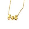 Shopping Cat Bijoux Collana famiglia e figli in acciaio color oro - Family - Ciondoli famiglia