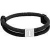 Esmoly Bracciale Uomo Iniziale Braccialetto Impermeabile Regalo Uomo Ragazzo | Bracciale Personalizzato Corda Intrecciata a Mano Sportivo Surfer Regolabile