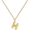 GD GOOD.designs Collana Lettera Oro Bubble | Ciondolo con Iniziale in Acciaio Inossidabile Placcato Oro 18K - Resistente all'Acqua & Anallergico | Collana Donna A - Z