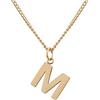 GD GOOD.designs EST. 2015 Catena con lettere in oro 18 carati - Catena impermeabile in oro da donna con ciondolo dalla A alla Z e catena con lettere iniziali