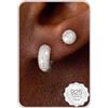 HANLI 2 Paia Orecchini Uomo Cerchio Diamante Argento 925 e Zirconi Cubici Anallergici Leggeri Trendy Gioielli di Moda per le Uomo