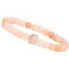 GD GOOD.designs EST. 2015 Bracciale con lettere e perle di quarzo naturale I Bracciale di perle personalizzato per donna con perle di lettere placcate oro rosa 18 carati