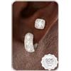 HANLI 2 Paia Orecchini Uomo Cerchio Diamante Argento 925 e Zirconi Cubici Anallergici Leggeri Trendy Gioielli di Moda per le Uomo