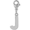 GD GOOD.designs Ciondolo Lettera con Moschettone - Charm Iniziale Argentato in Acciaio Inossidabile per Bracciale e Collana