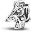 XWN Ciondolo Argento Sterling 925 con Cubic Zirconia Pendenti per Pandora Braccialetti, Compatibile con Braccialetti e Collane europei, perfetto Regali per Moglie e Ragazze 1P