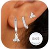 Rajputana Orecchini Pendenti Donna Argento Set Orecchini Cerchio Oro Regalo | Orecchini Donna Argento Orecchini Pendenti Anallergici Donna Sterling Silver Stud Hoops Earrings for Women Gioielli Regali