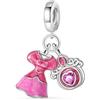 LIGHTDOG 925 Charms Bracciale d'argento Charms per il tempo libero e Bracciali Europei Compatibili per Pandoran Bracciali Charm da donna