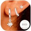 Rajputana Orecchini Pendenti Donna Argento Set Orecchini Cerchio Oro Regalo | Orecchini Donna Argento Orecchini Pendenti Anallergici Donna Sterling Silver Stud Hoops Earrings for Women Gioielli Regali